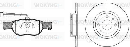 Woking 84883.00 - Brake Set, disc brakes autospares.lv