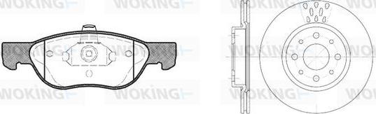 Woking 84873.00 - Brake Set, disc brakes autospares.lv