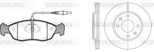 Woking 85613.01 - Brake Set, disc brakes autospares.lv