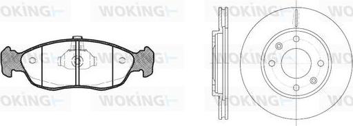 Woking 85613.02 - Brake Set, disc brakes autospares.lv