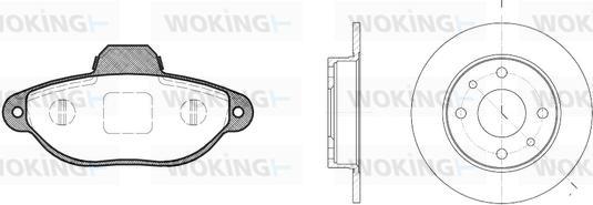 Woking 85143.00 - Brake Set, disc brakes autospares.lv