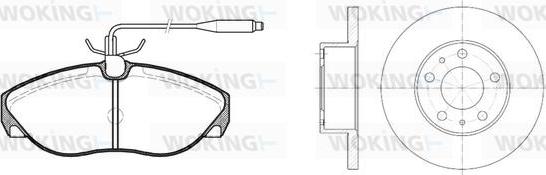 Woking 85863.00 - Brake Set, disc brakes autospares.lv