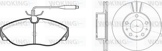 Woking 85863.01 - Brake Set, disc brakes autospares.lv