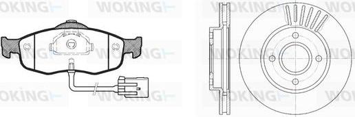 Woking 85323.00 - Brake Set, disc brakes autospares.lv