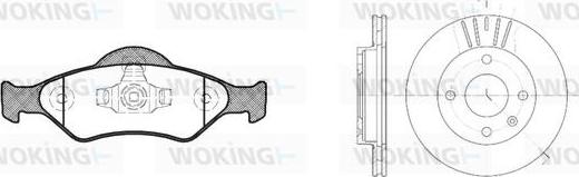 Woking 86653.00 - Brake Set, disc brakes autospares.lv