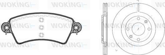 Woking 86263.00 - Brake Set, disc brakes autospares.lv