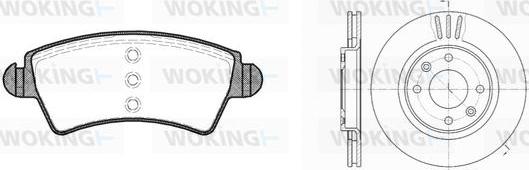 Woking 86263.01 - Brake Set, disc brakes autospares.lv