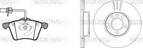 Woking 86213.00 - Brake Set, disc brakes autospares.lv