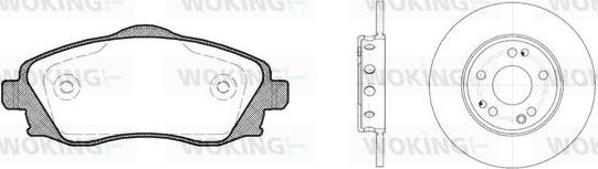 Woking 86743.00 - Brake Set, disc brakes autospares.lv