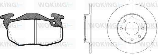 Woking 80923.06 - Brake Set, disc brakes autospares.lv