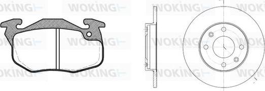 Woking 80923.00 - Brake Set, disc brakes autospares.lv