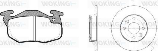 Woking 80923.01 - Brake Set, disc brakes autospares.lv