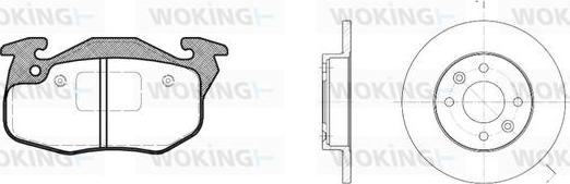 Woking 80923.08 - Brake Set, disc brakes autospares.lv