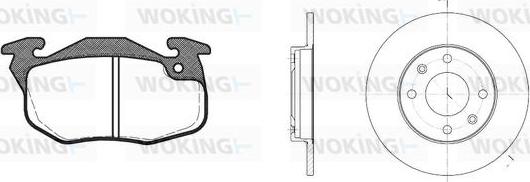 Woking 80923.03 - Brake Set, disc brakes autospares.lv