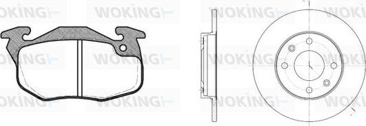 Woking 80923.07 - Brake Set, disc brakes autospares.lv