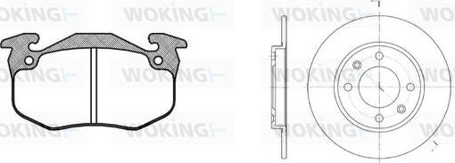 Woking 80443.02 - Brake Set, disc brakes autospares.lv