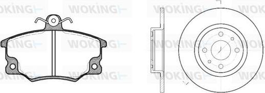 Woking 80463.01 - Brake Set, disc brakes autospares.lv