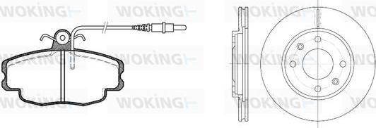 Woking 80413.03 - Brake Set, disc brakes autospares.lv