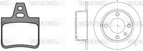 Woking 80023.00 - Brake Set, disc brakes autospares.lv