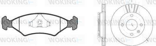 Woking 80193.01 - Brake Set, disc brakes autospares.lv