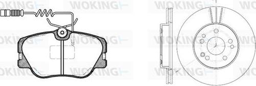 Woking 80893.00 - Brake Set, disc brakes autospares.lv