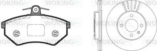 Woking 80343.00 - Brake Set, disc brakes autospares.lv