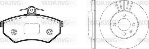 Woking 80343.01 - Brake Set, disc brakes autospares.lv