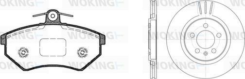 Woking 80343.02 - Brake Set, disc brakes autospares.lv