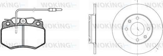 Woking 80703.00 - Brake Set, disc brakes autospares.lv