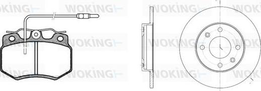 Woking 80703.01 - Brake Set, disc brakes autospares.lv