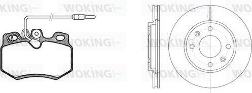 Woking 80703.03 - Brake Set, disc brakes autospares.lv