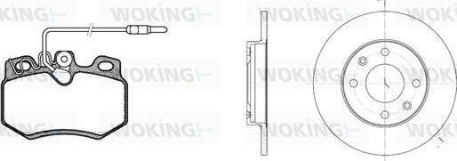 Woking 80703.02 - Brake Set, disc brakes autospares.lv