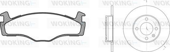 Woking 80713.03 - Brake Set, disc brakes autospares.lv