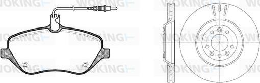 Woking 810013.00 - Brake Set, disc brakes autospares.lv