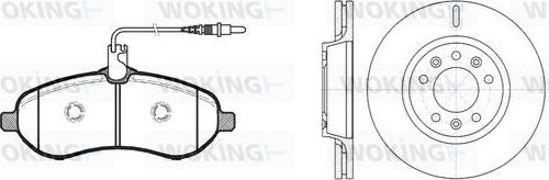 Woking 813923.01 - Brake Set, disc brakes autospares.lv