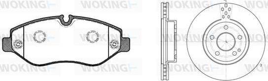 Woking 813453.01 - Brake Set, disc brakes autospares.lv