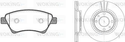 Woking 88763.01 - Brake Set, disc brakes autospares.lv