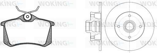 Woking 83633.02 - Brake Set, disc brakes autospares.lv