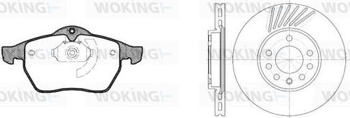 Woking 82903.02 - Brake Set, disc brakes autospares.lv