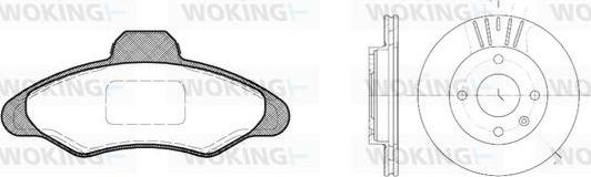 Woking 82313.00 - Brake Set, disc brakes autospares.lv