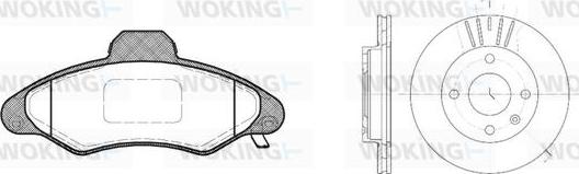 Woking 82313.01 - Brake Set, disc brakes autospares.lv