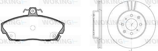 Woking 82373.01 - Brake Set, disc brakes autospares.lv