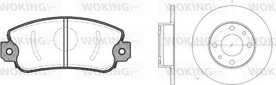 Woking 82723.00 - Brake Set, disc brakes autospares.lv