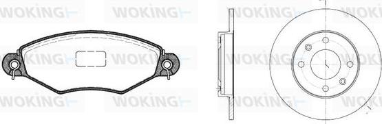 Woking 87433.06 - Brake Set, disc brakes autospares.lv