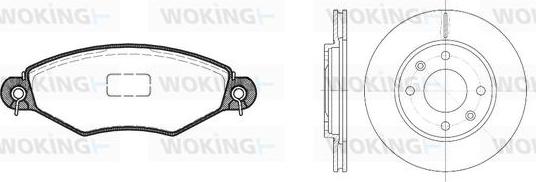 Woking 87433.07 - Brake Set, disc brakes autospares.lv