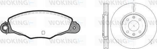 Woking 87593.00 - Brake Set, disc brakes autospares.lv