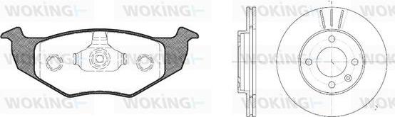 Woking 87093.04 - Brake Set, disc brakes autospares.lv