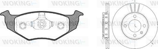 Woking 87093.02 - Brake Set, disc brakes autospares.lv