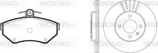 Woking 87313.00 - Brake Set, disc brakes autospares.lv