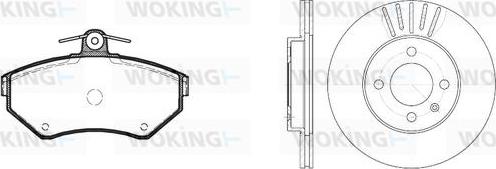 Woking 87313.01 - Brake Set, disc brakes autospares.lv